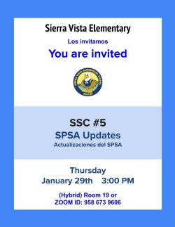 Poster with time and location of meeting